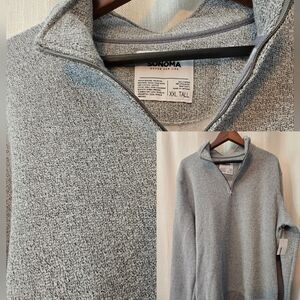 Sonoma Heather Gray Quarter-Zip Pullover